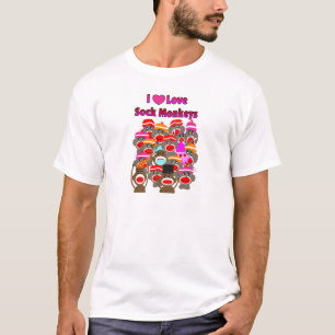 T-shirt "JE des cadeaux AIME de CHAUSSETTE SINGES "