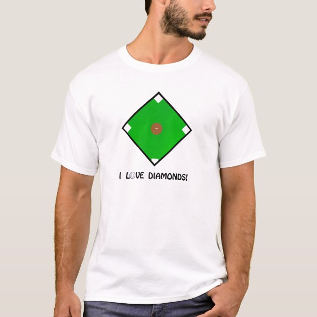 T-shirt "Je des chemises et des cadeaux de base-ball aime (Devant)