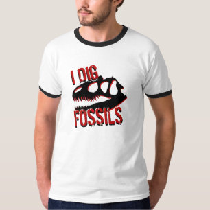 T-shirt JE DÉTERRE DES FOSSILES Crâne