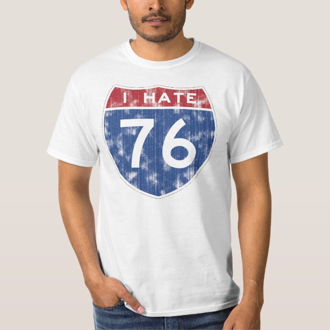 T-shirt Je déteste 76 (Devant)