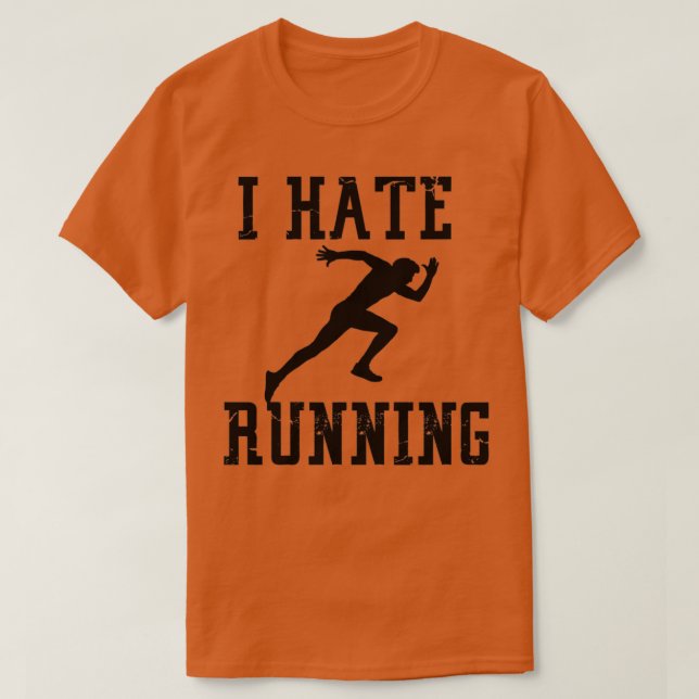 T-shirt Je déteste courir (6) (Design devant)