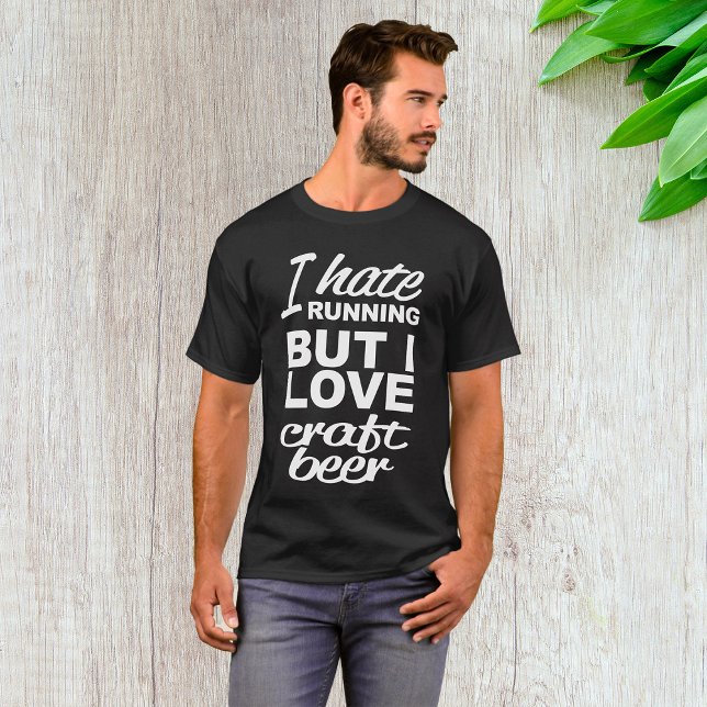 T-shirt Je Déteste Courir Mais J'Aime Les Mens De Bières A (Créateur téléchargé)