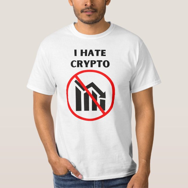 T-shirt Je déteste Crypto (Devant)