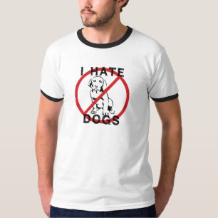 T-shirt Je déteste des chiens