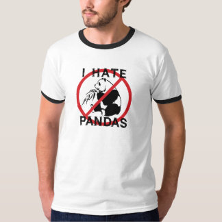 T-shirt Je déteste des pandas