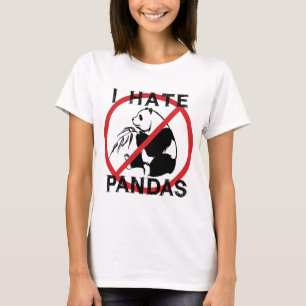 T-shirt Je déteste des pandas