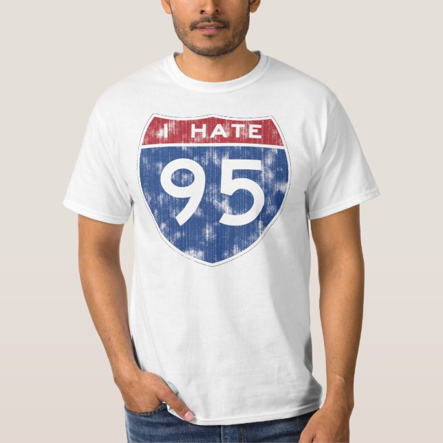 T-shirt Je déteste I-95 (Devant)