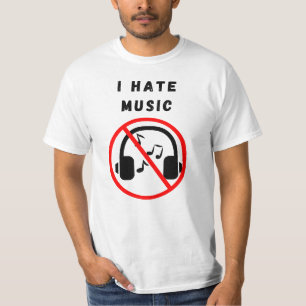 T-shirt Je déteste la musique