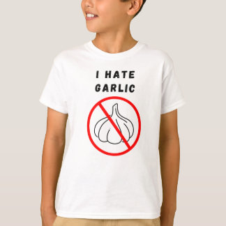 T-shirt Je déteste l'ail