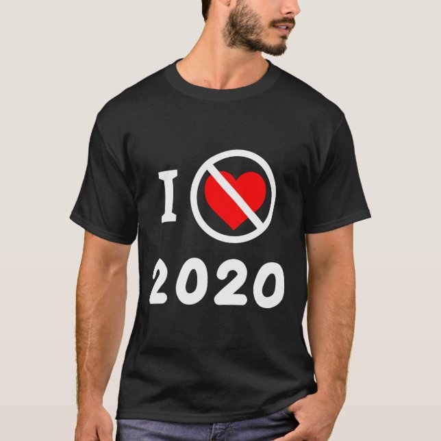 T-shirt Je Déteste L'Année 2020 Des Mas De Distances Socia (Devant)