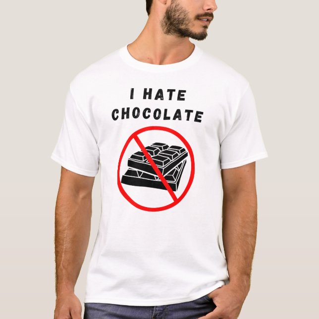 T-shirt Je déteste le chocolat (Devant)