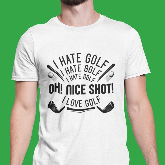 T-shirt Je déteste le golf (golf shirt)