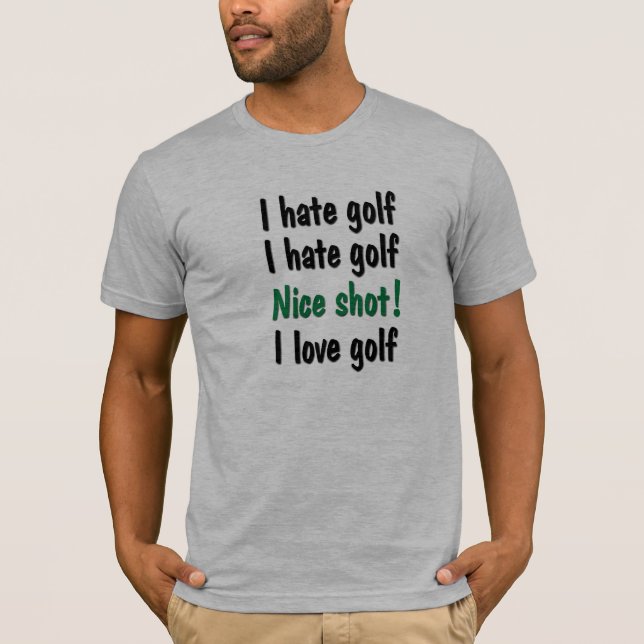 T-shirt Je déteste - le golf d'amour (Devant)