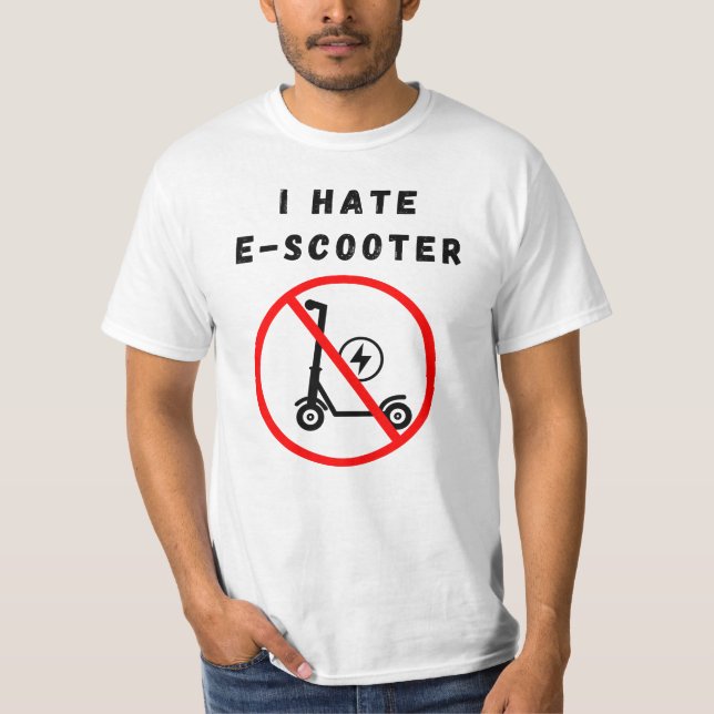 T-shirt Je déteste le scooter électronique (Devant)