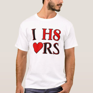 T-shirt Je déteste le tee-shirt drôle du cœur