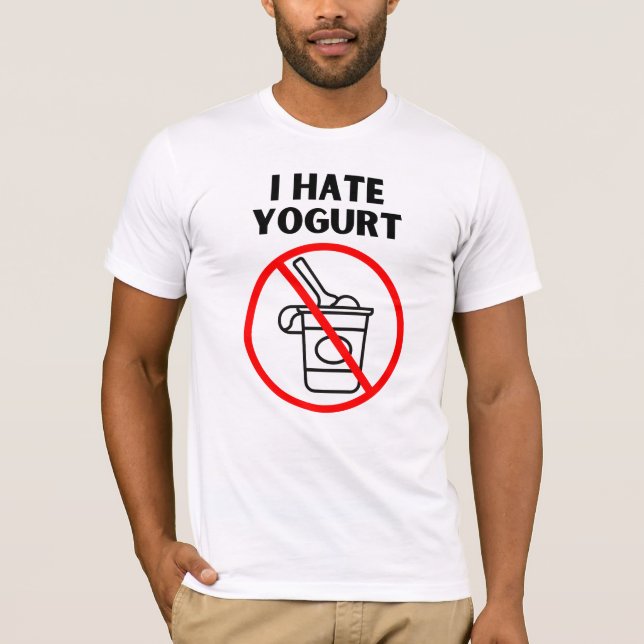 T-shirt Je déteste le yaourt (Devant)