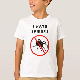 T-shirt Je déteste les araignées