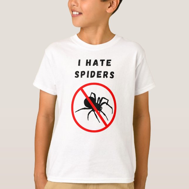 T-shirt Je déteste les araignées (Devant)