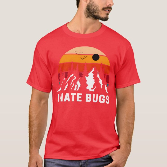 T-shirt Je déteste les bugs AntiCamping Mountain Design (Devant)