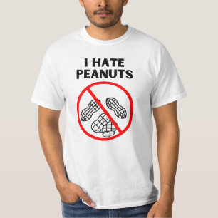 T-shirt Je déteste les cacahuètes