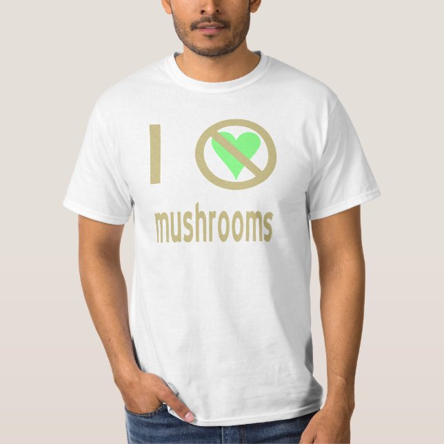 T-shirt Je déteste les champignons, pas d'amour (Devant)