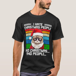 T-shirt Je déteste les chapeaux de fêtes de Noël adultes u