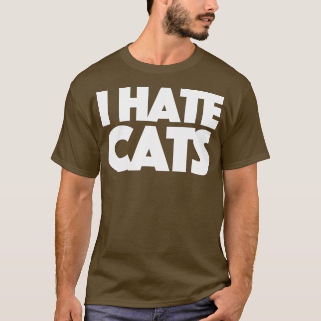 T-shirt je déteste les chats (Devant)