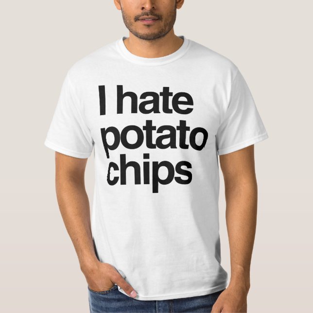 T-shirt Je déteste les chips (Devant)