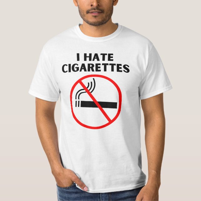 T-shirt Je déteste les cigarettes (Devant)