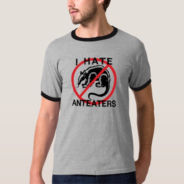T-shirt Je déteste les fourmiliers (Devant)