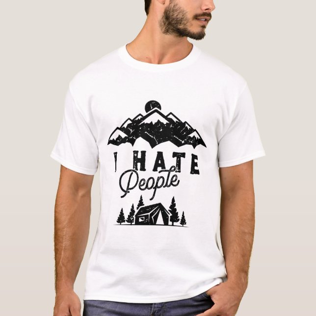T-shirt je déteste les gens (Devant)