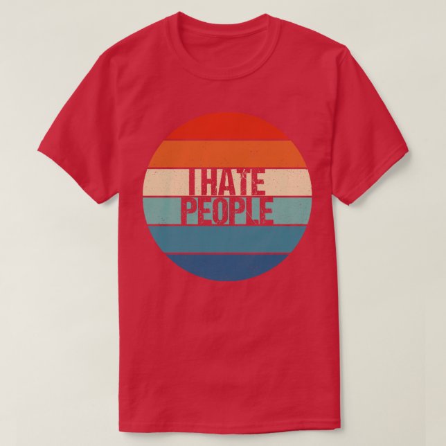 T-shirt je déteste les gens (Design devant)