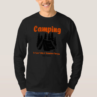 T-shirt Je déteste les gens A Camping Randonnée N Vivre S