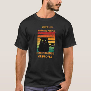 T-shirt Je déteste les gens du matin Je n'aime pas le café