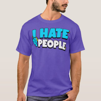 T-shirt Je déteste les gens rétro