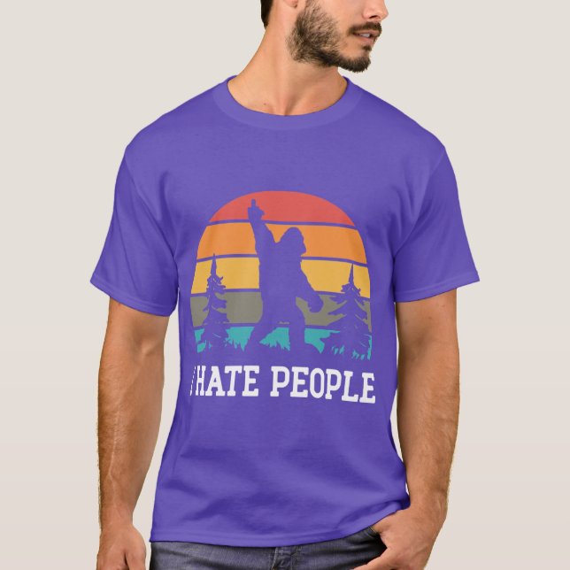 T-shirt Je déteste les gens Sasquatch (Devant)