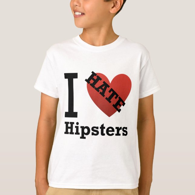 T-shirt Je déteste les Hipsters (Devant)