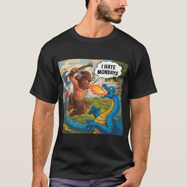 T-shirt Je déteste les lundis (Devant)