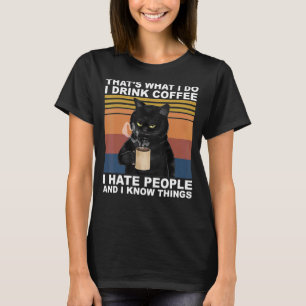 T-shirt Je Déteste Les Matins, Les Matins Ou Les Gens Café