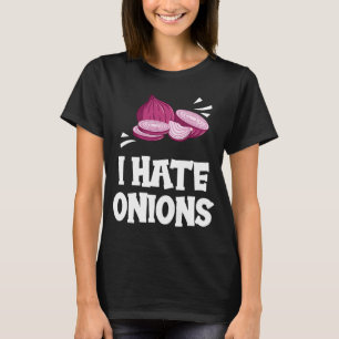 T-shirt Je Déteste Les Oignons Rouge Pické Oignons