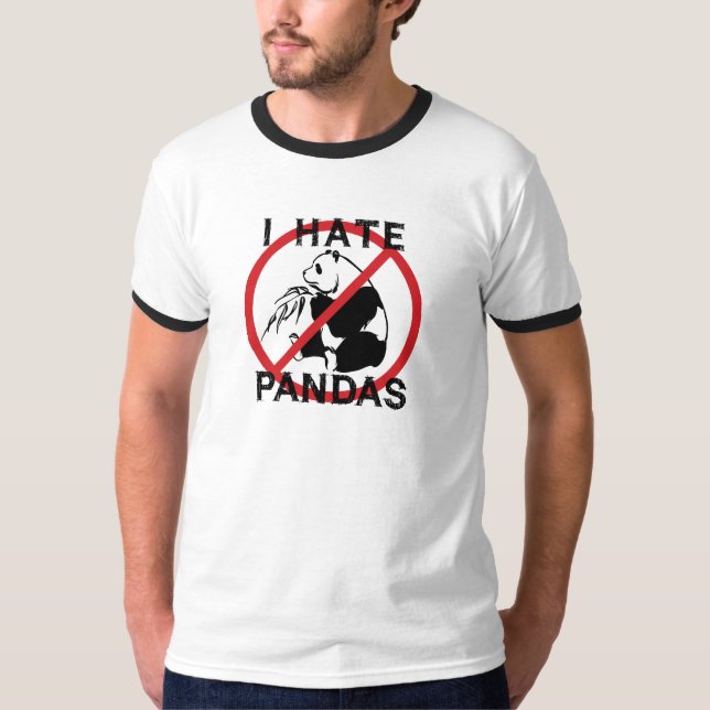 T-shirt Je déteste les pandas (Devant)