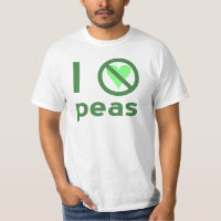 Je déteste les petits pois Texte vert