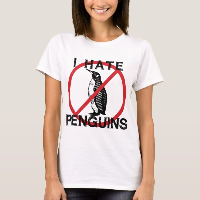T-shirt Je déteste les pingouins (Devant)