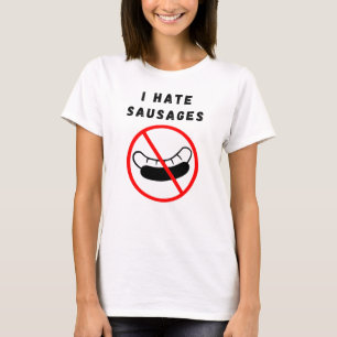 T-shirt Je déteste les saucisses