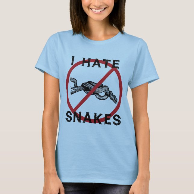 T-shirt Je déteste les serpents (Devant)
