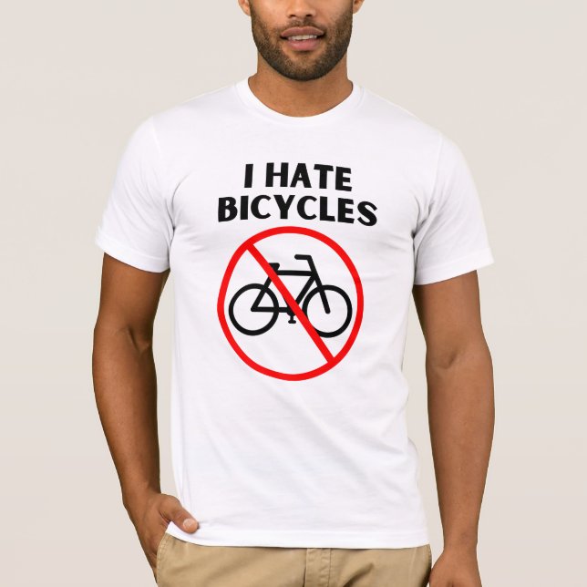 T-shirt Je déteste les vélos (Devant)