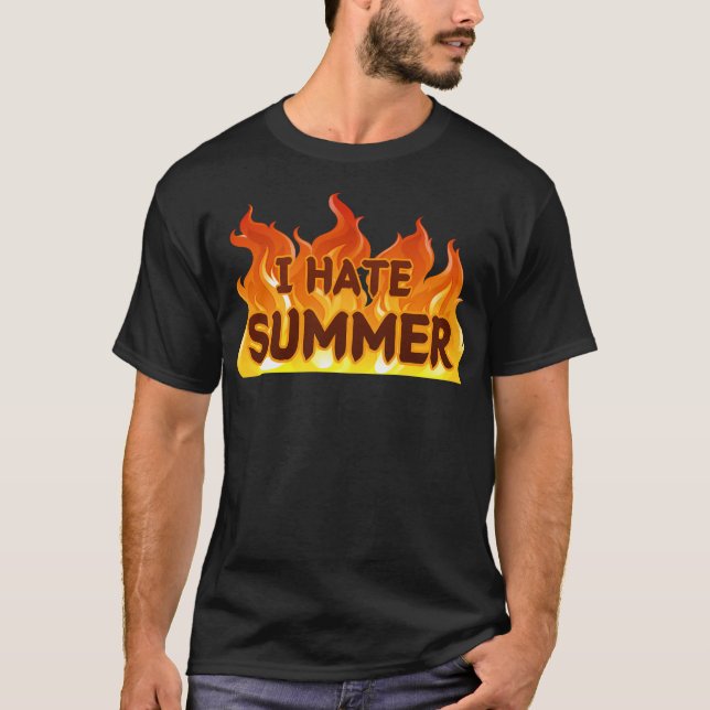T-shirt Je déteste l'été (Devant)