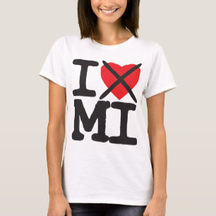 T-shirt Je déteste MI - Michigan