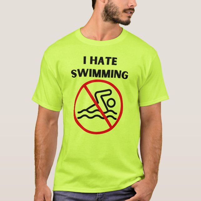 T-shirt Je déteste nager (Devant)