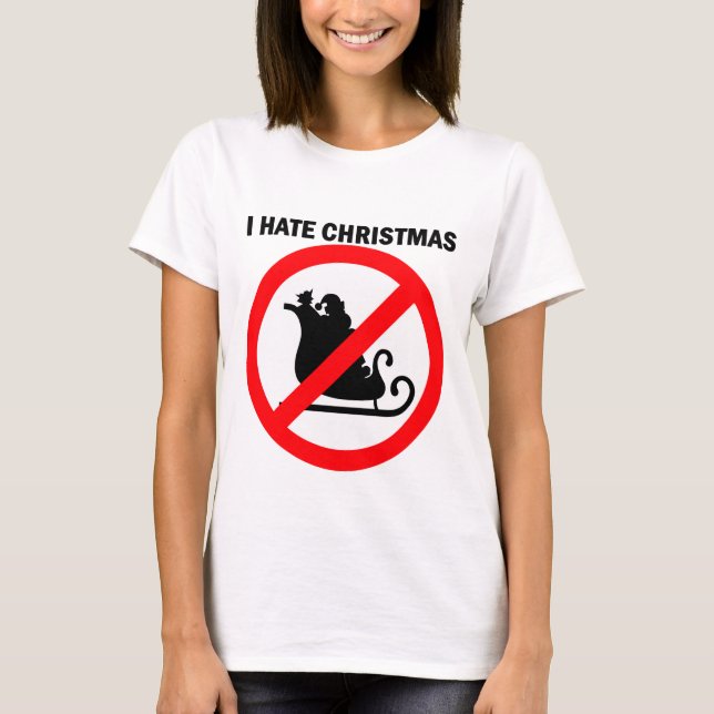 T-shirt Je déteste Noël (Devant)